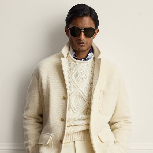 Veste faite main en laine et cachemire - Purple Label - Modalova