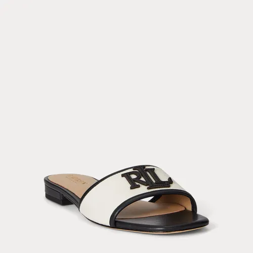 Sandale Everley toile garniture cuir - Lauren - Modalova
