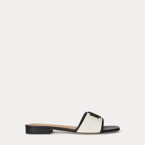 Sandale Everley toile garniture cuir - Lauren - Modalova