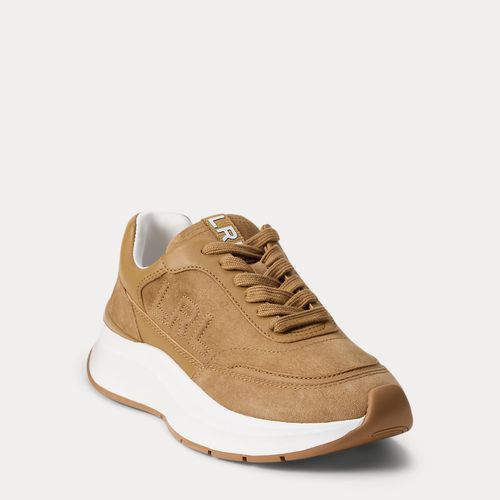 Baskets Franky en mouton velours et cuir - Lauren - Modalova
