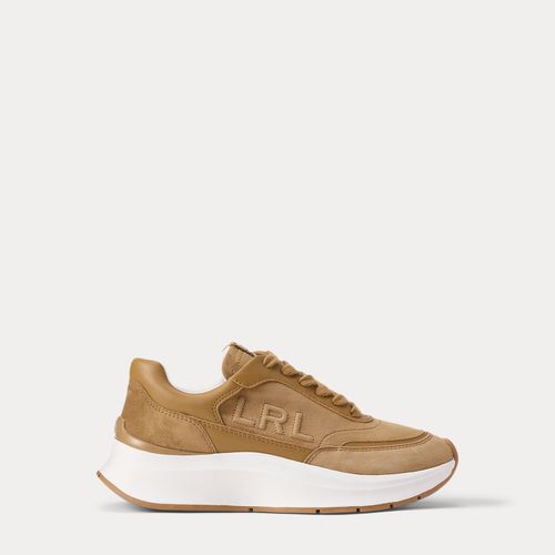 Baskets Franky en mouton velours et cuir - Lauren - Modalova