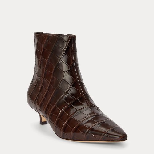 Bottines Francesca cuir façon crocodile - Lauren - Modalova
