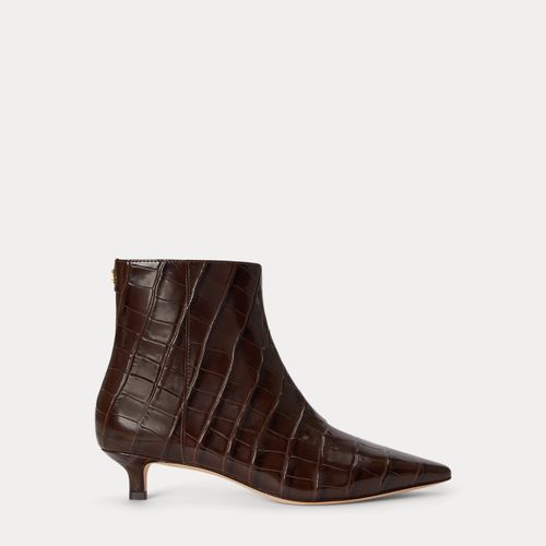 Bottines Francesca cuir façon crocodile - Lauren - Modalova