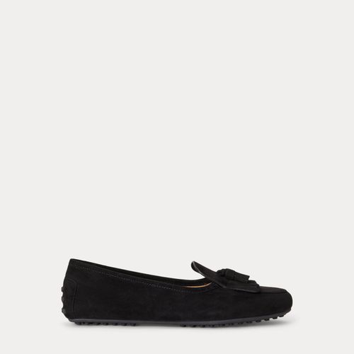 Mocassins Tayte à rabat frangé en daim - Lauren - Modalova