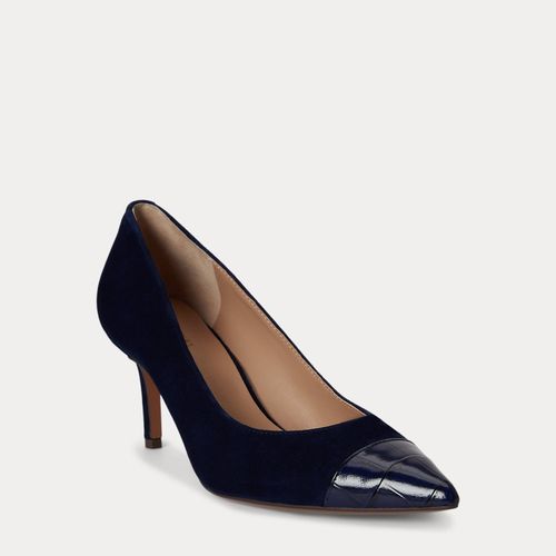 Escarpins Lanette III daim façon croco - Lauren - Modalova