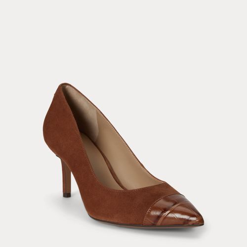 Escarpins Lanette III daim façon croco - Lauren - Modalova
