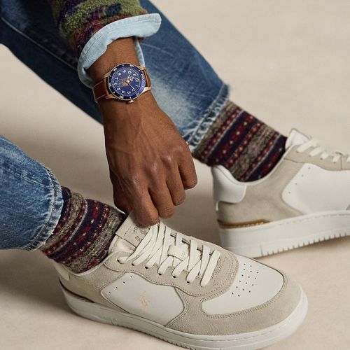 Baskets Masters Court en daim et cuir - Polo Sport - Modalova