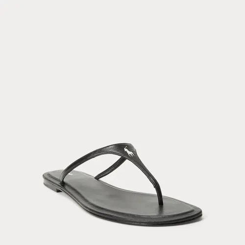 Tongs Polo Play en cuir - Polo Ralph Lauren - Modalova