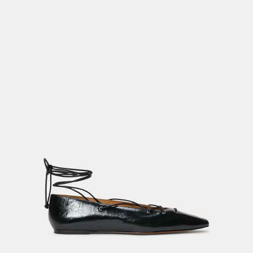 Ballerines à bout pointu et lacets cuir - Polo Ralph Lauren - Modalova