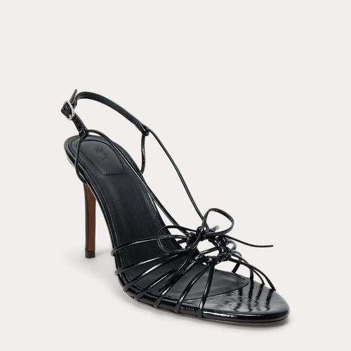 Sandale cage en cuir de vachette ciré - Polo Ralph Lauren - Modalova