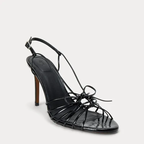 Sandale cage en cuir de vachette ciré - Polo Ralph Lauren - Modalova