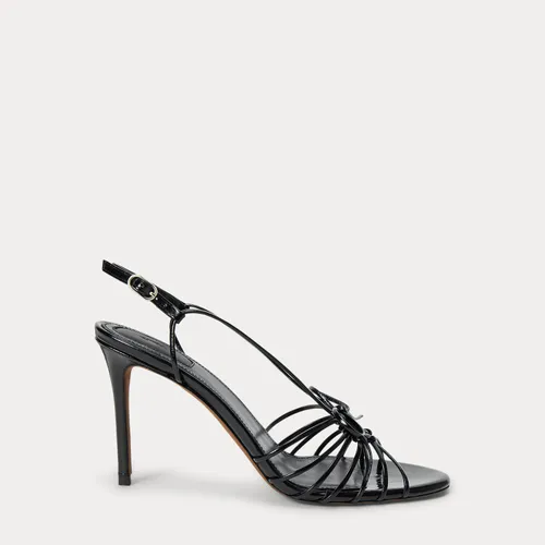 Sandale cage en cuir de vachette ciré - Polo Ralph Lauren - Modalova
