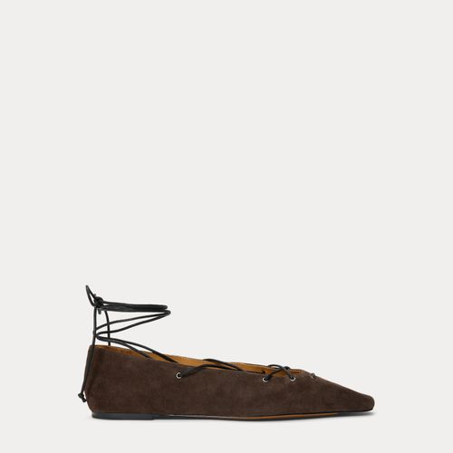 Ballerines pointues à lacets en daim - Polo Ralph Lauren - Modalova