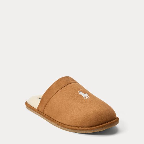 Chaussons mules Klarence en microdaim - Polo Ralph Lauren - Modalova