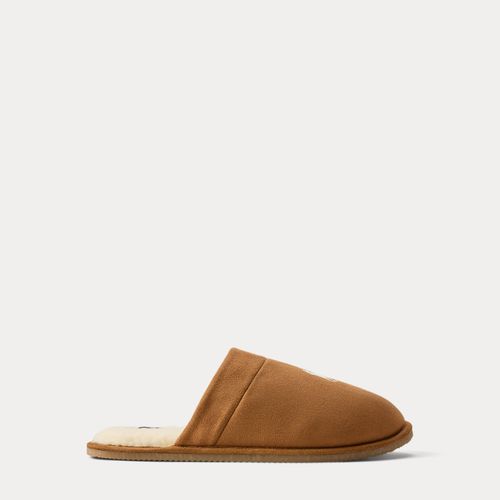Chaussons mules Klarence en microdaim - Polo Ralph Lauren - Modalova