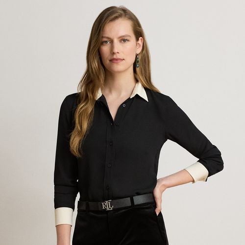Chemise bicolore georgette Classic Fit - Lauren - Modalova