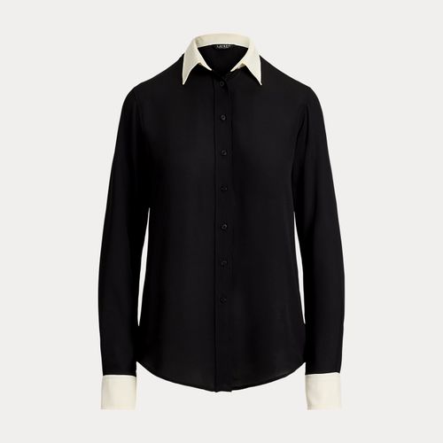 Chemise bicolore georgette Classic Fit - Lauren - Modalova