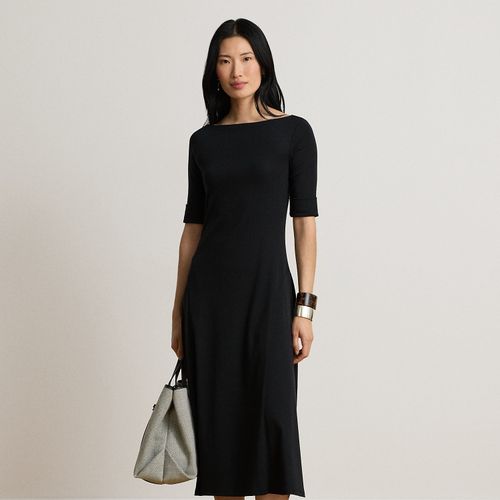 Robe mi-longue en coton stretch côtelé - Lauren - Modalova
