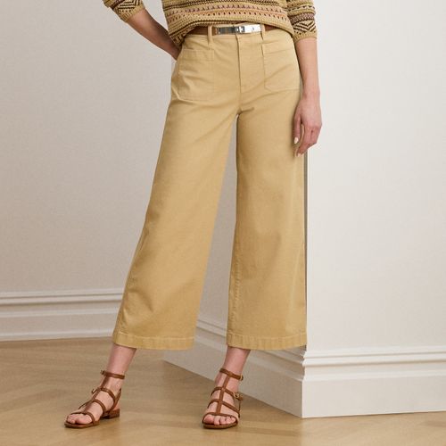 Pantalon 7/8 à jambe large chino stretch - Lauren - Modalova