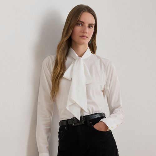 Chemise en popeline de coton à nœud - Lauren - Modalova