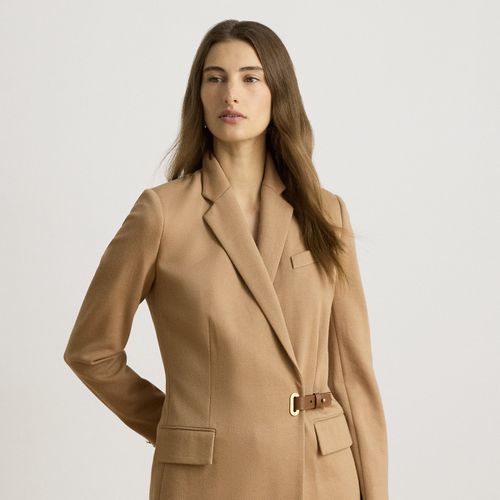 Blazer en jacquard à chevrons à boucle - Lauren - Modalova