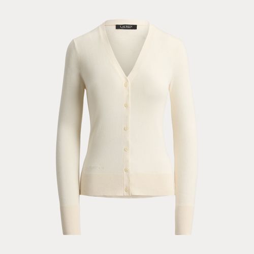 Cardigan à col en V en coton et modal - Lauren - Modalova
