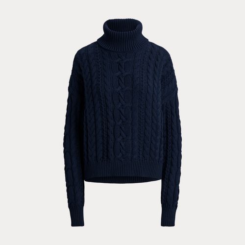 Pull torsadé à col roulé en coton - Lauren - Modalova