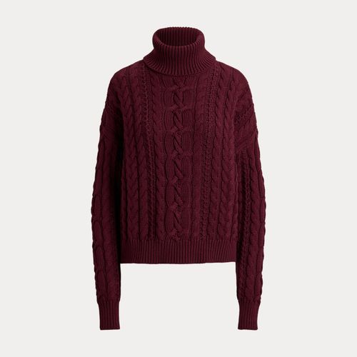Pull torsadé à col roulé en coton - Lauren - Modalova