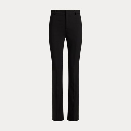 Pantalon droit crêpe de laine et satin - Lauren - Modalova