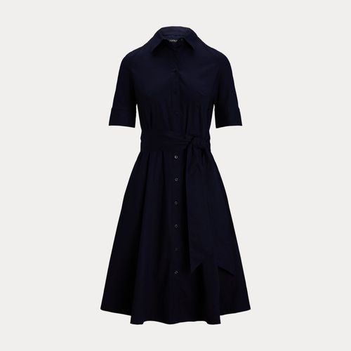 Robe-chemise ceinturée en coton stretch - Lauren - Modalova