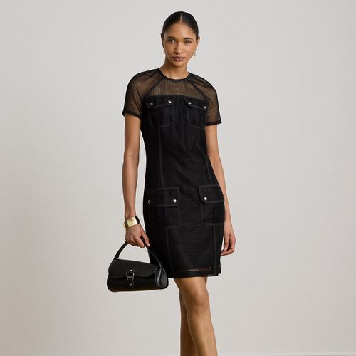 Robe droite à manches courtes en filet - Lauren - Modalova