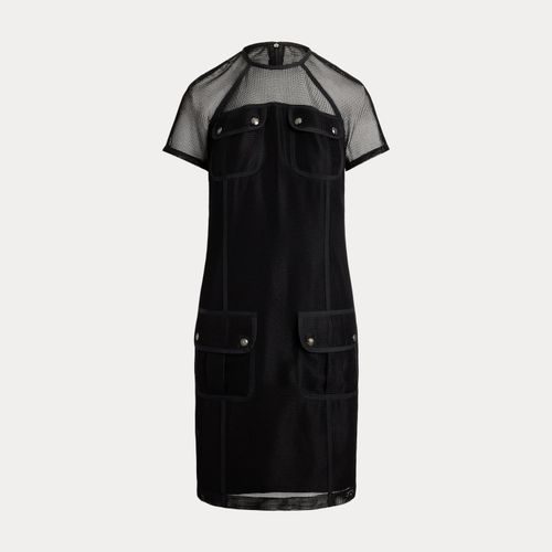 Robe droite à manches courtes en filet - Lauren - Modalova