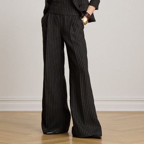 Pantalon large rayures tennis toile lin - Lauren - Modalova