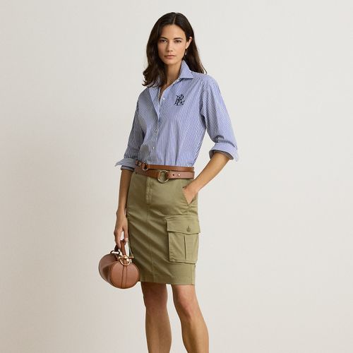 Jupe crayon cargo en chino stretch - Lauren - Modalova