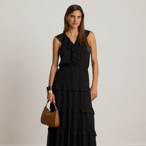 Robe gitane en georgette à volants - Lauren - Modalova
