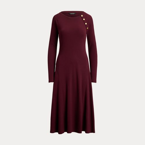Robe côtelée à boutons en coton mélangé - Lauren - Modalova