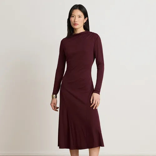 Robe mi-longue asymétrique stretch - Lauren - Modalova