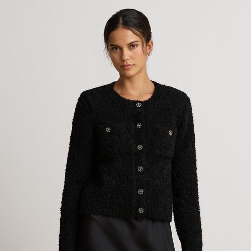 Veste-pull à col rond en bouclé - Lauren - Modalova
