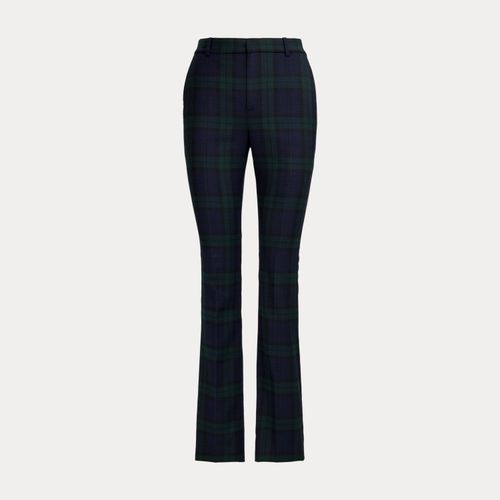 Pantalon droit en sergé Black Watch - Lauren - Modalova