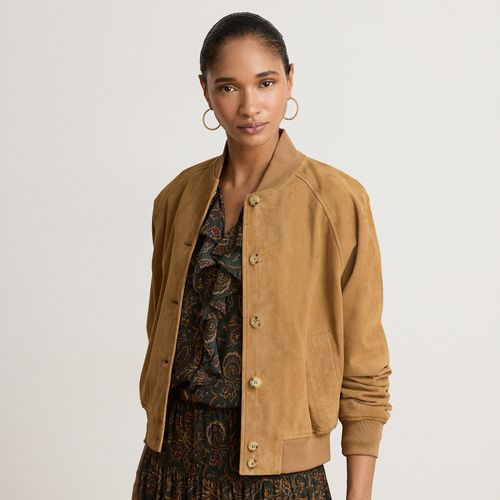 Veste d'aviateur en chèvre velours - Lauren - Modalova