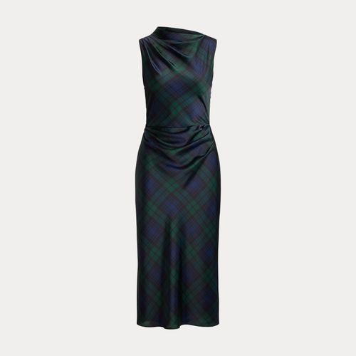 Robe Black Watch en charmeuse de satin - Lauren - Modalova
