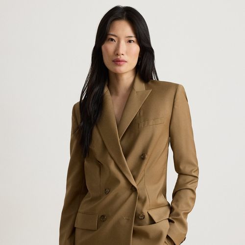 Blazer coupe croisée en laine - Lauren - Modalova