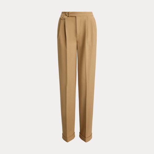 Pantalon droit à pinces en milleraies - Lauren - Modalova