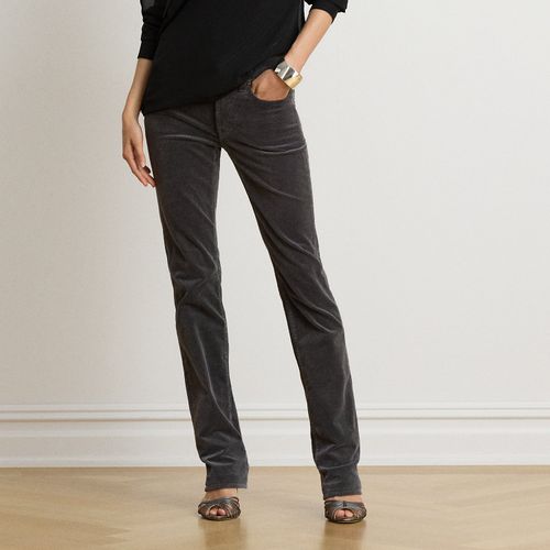 Pantalon slim taille mi-haute en velours - Lauren - Modalova