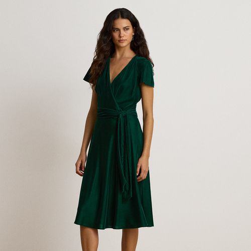 Robe ceinturée à col en V croisé - Lauren - Modalova