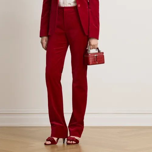 Pantalon droit en velours stretch - Lauren - Modalova