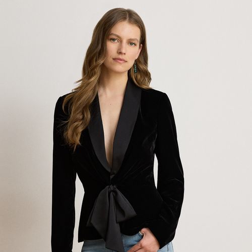 Blazer en velours avec nœud en satin - Lauren - Modalova