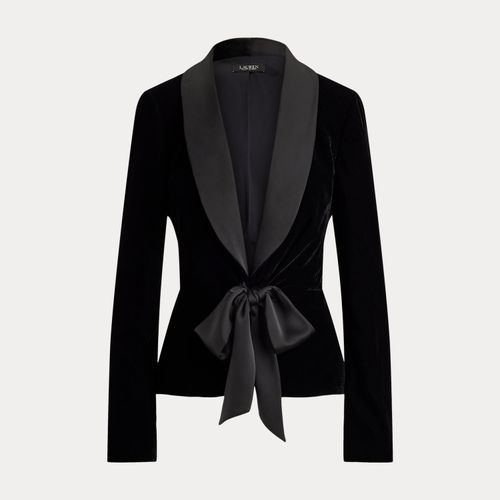 Blazer en velours avec nœud en satin - Lauren - Modalova