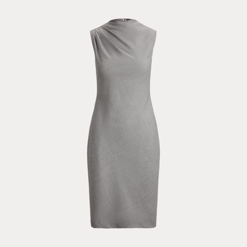 Robe plissée sans manches laine chinée - Lauren - Modalova