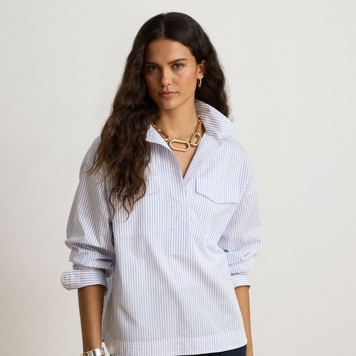 Chemise en popeline de coton rayée - Lauren - Modalova